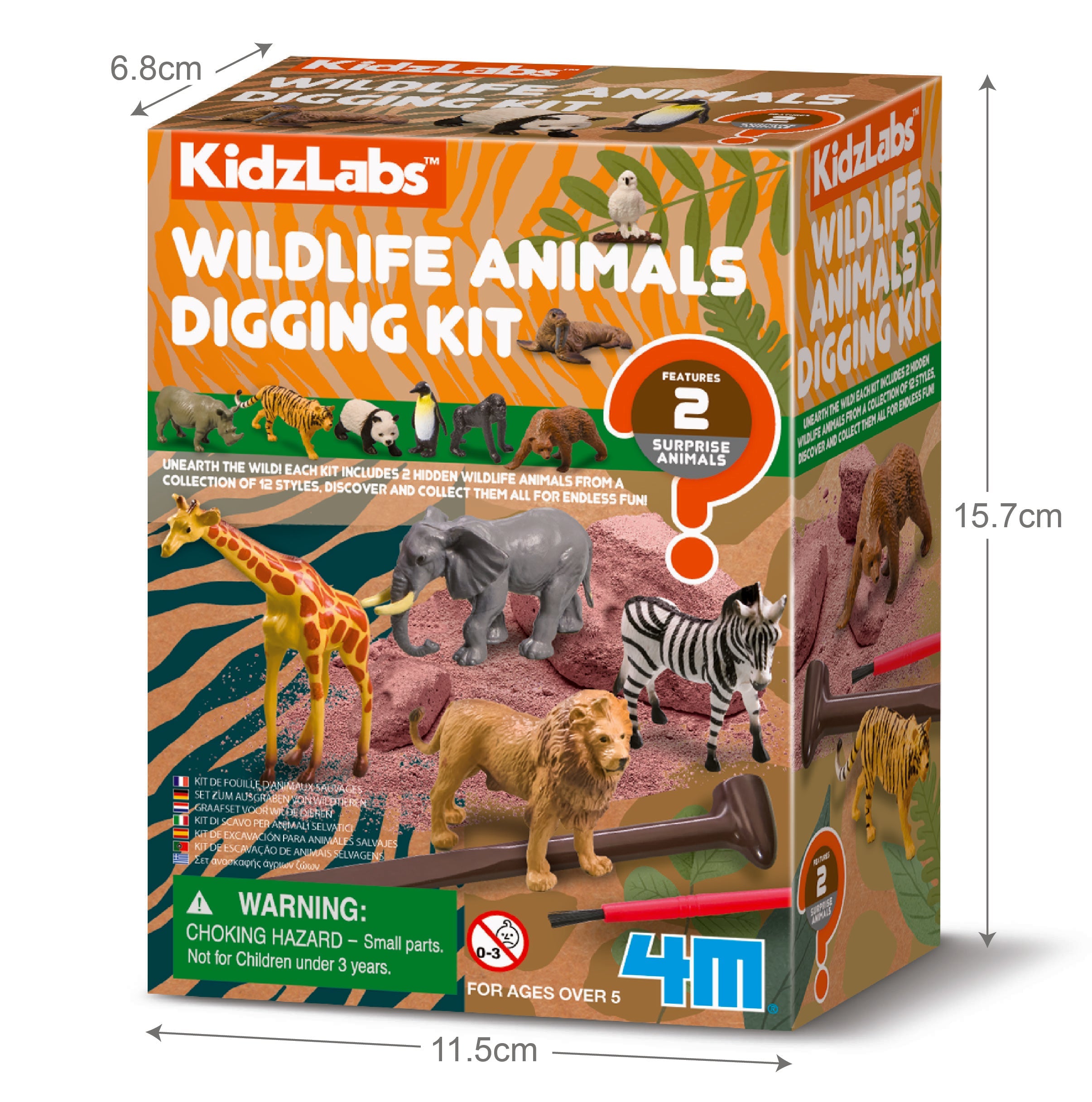 KIDZLABS/WILDLIFE ANIMAL DIGGING KIT