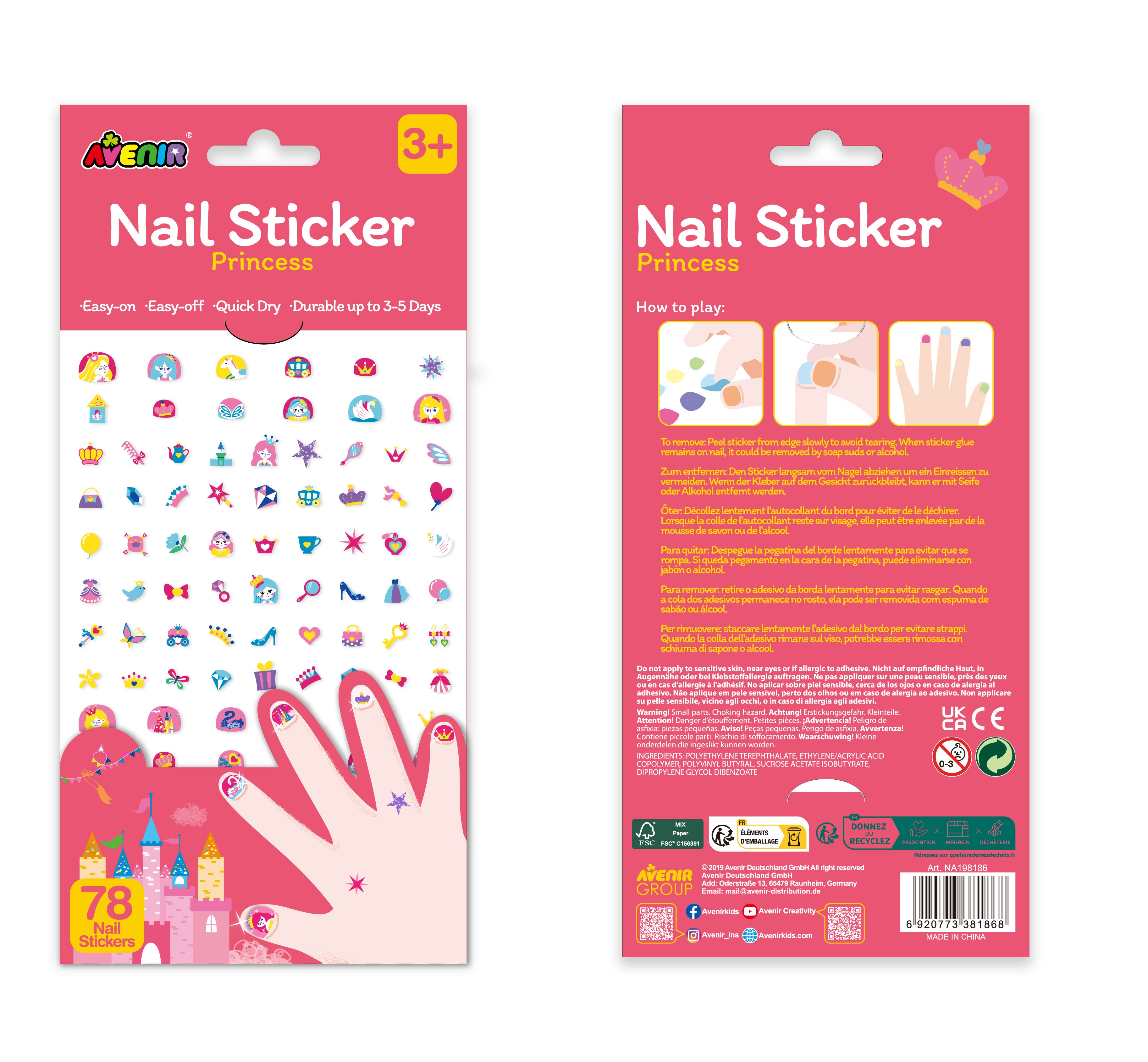 Stickers Uñas Princesas