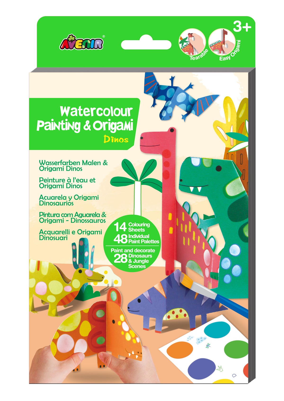 Libro Acuarelas y Origami Dinos