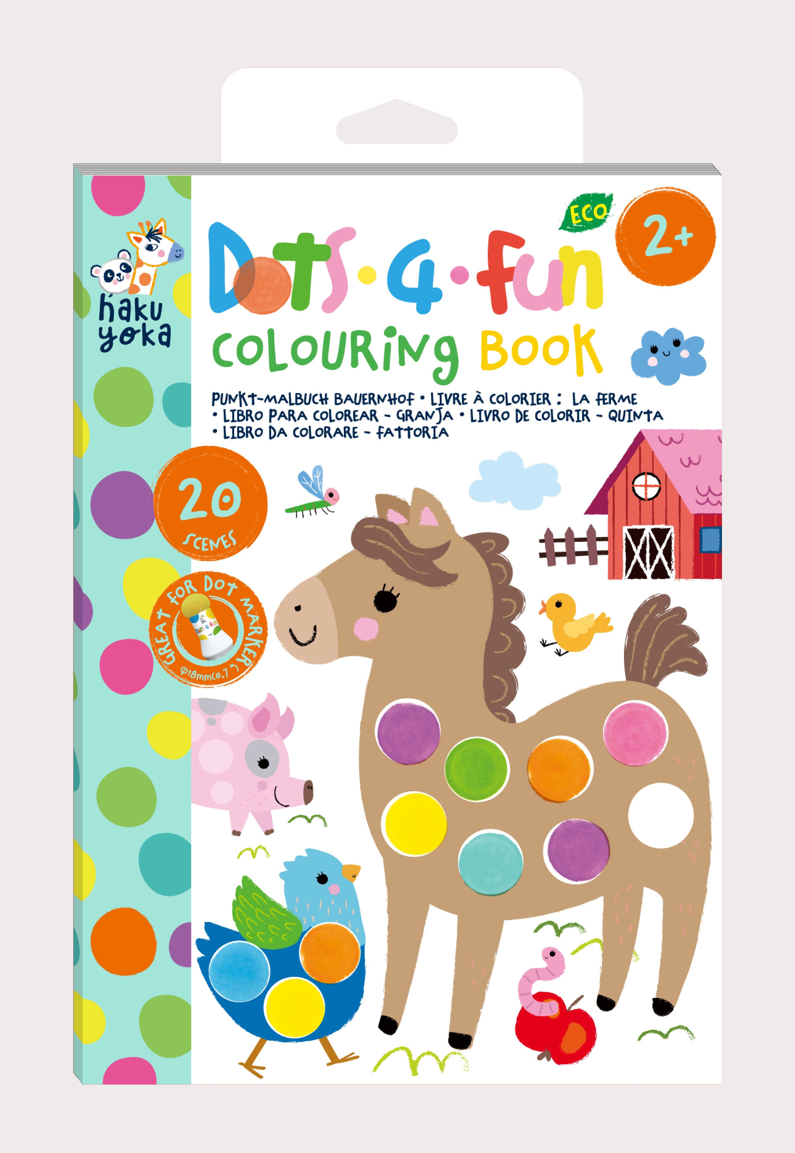 Libro de Colorear Dots Granja