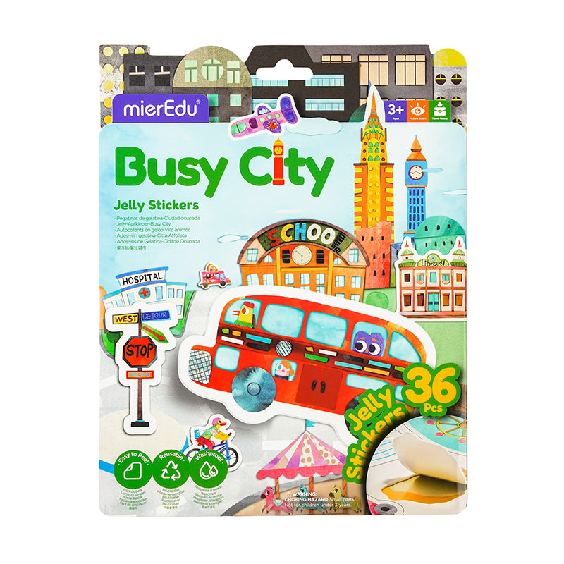Stickers de Gel Reusables - Ciudad en Movimiento