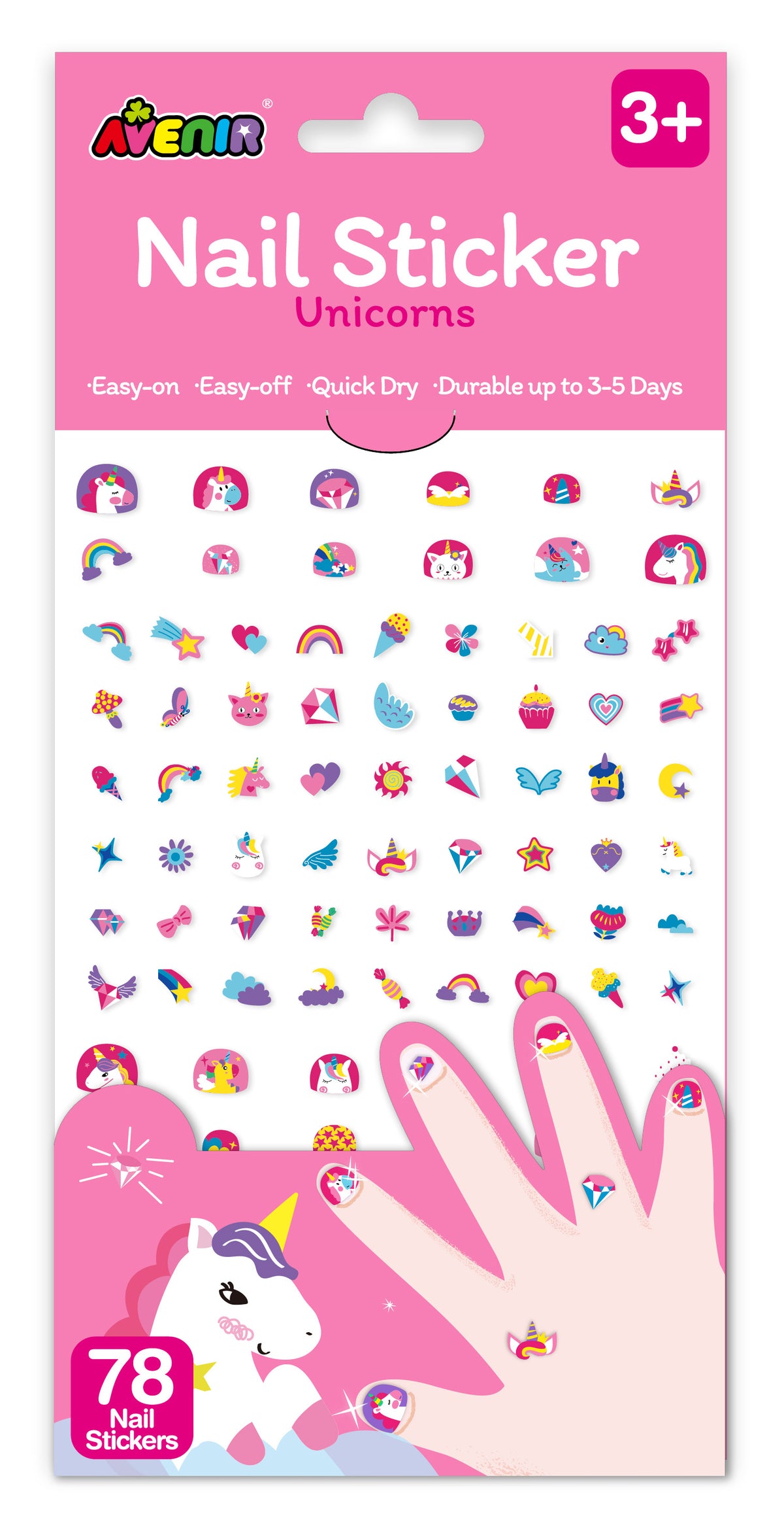 Stickers Uñas Unicornios