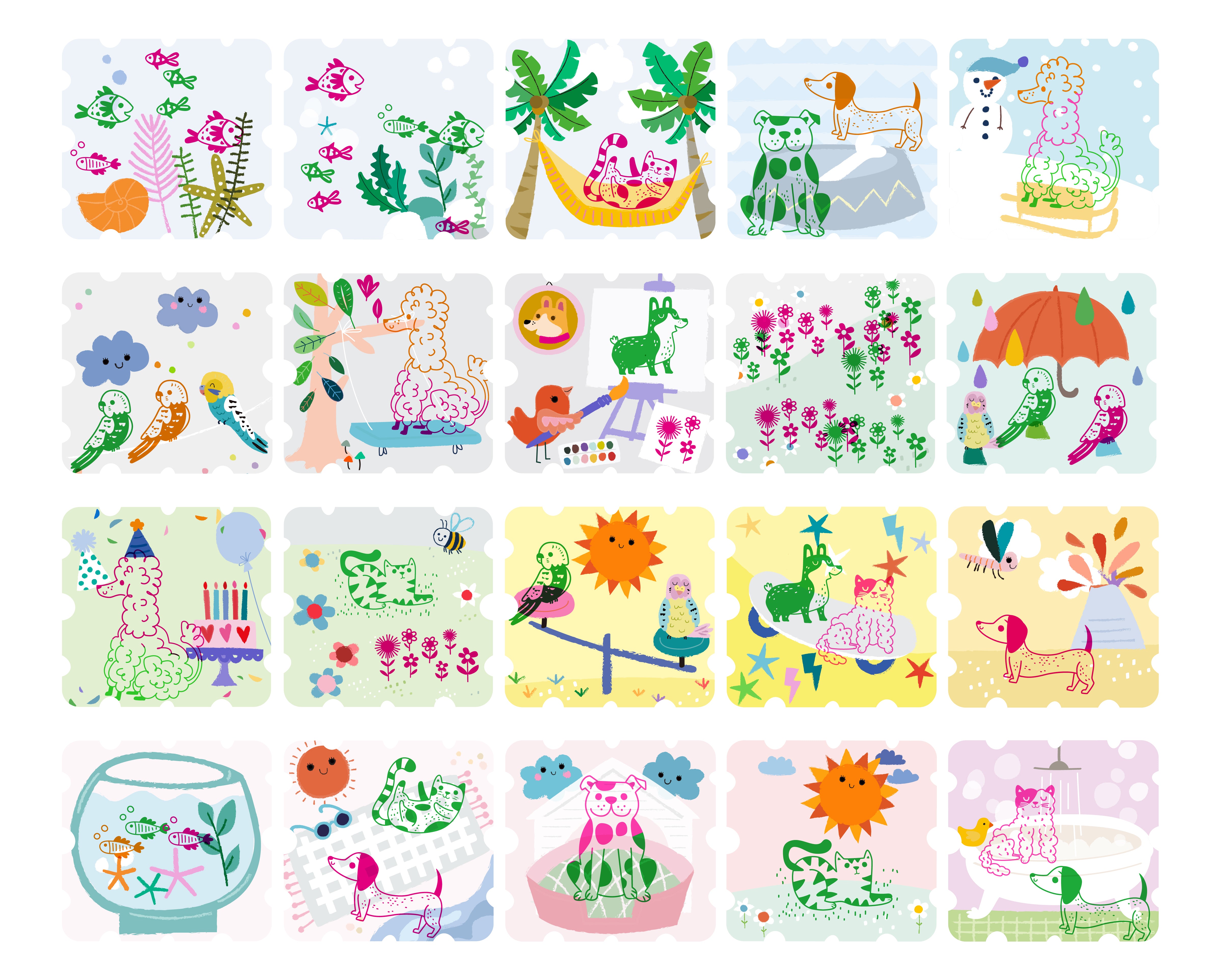 Arte con Sellos Animales