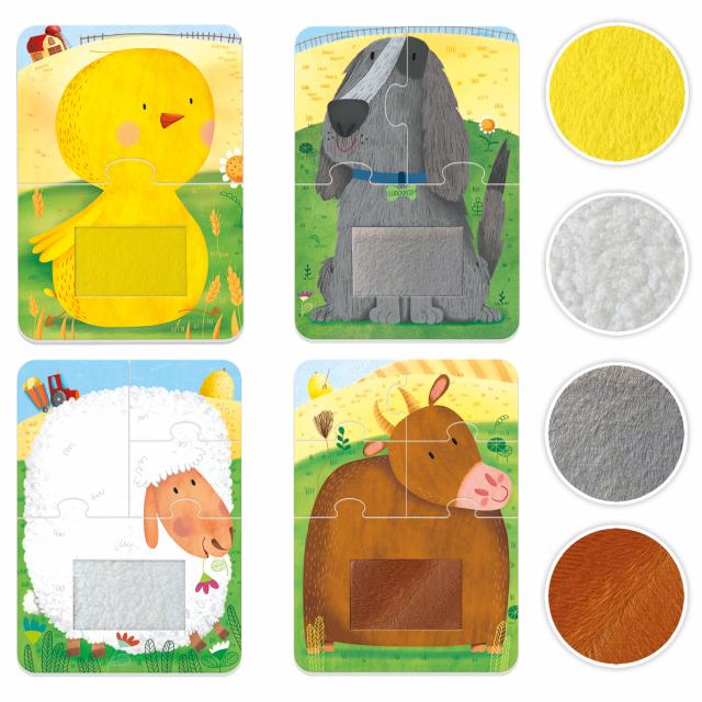 4 Rompecabezas Texturas Granja