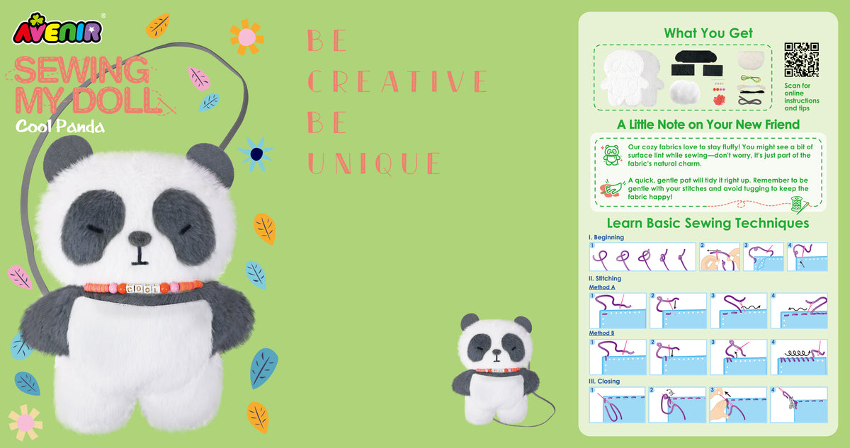 Muñeco para Coser - Panda