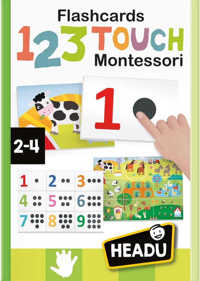 Flashcards Tactiles 123 Montessori