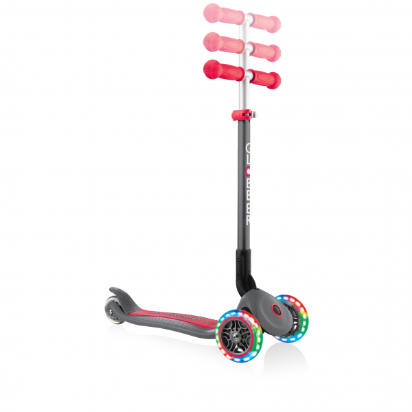 Patineta Plegable Primo Roja/Gris - Llantas con luces LED