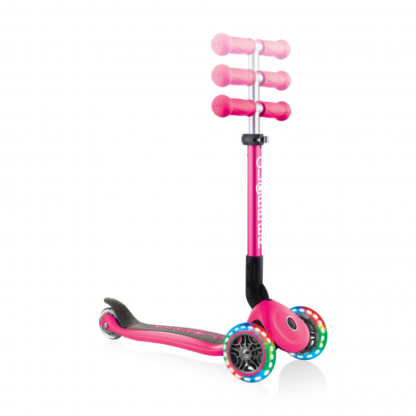 Patineta Junior Luces LED Rosada Neón