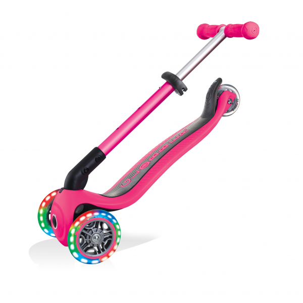 Patineta Junior Luces LED Rosada Neón