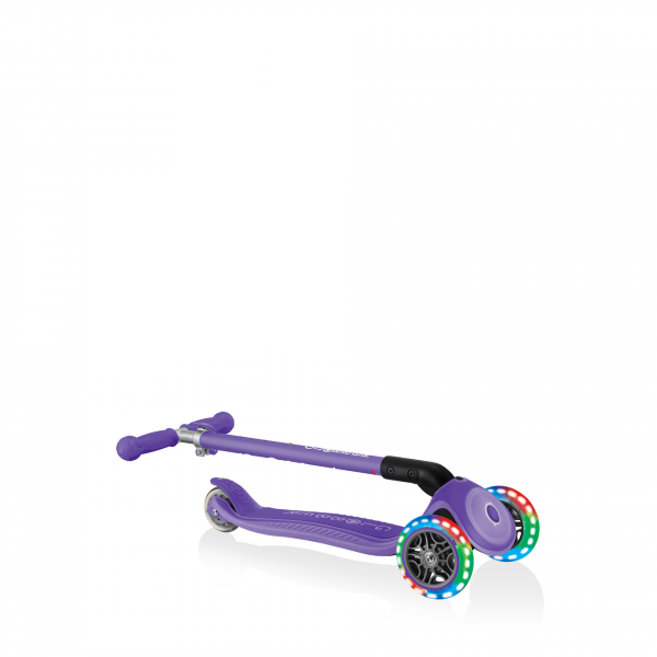 Patineta Primo Plegable Plus Violeta - Llantas con luces LED