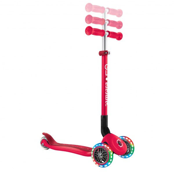 Patineta Plegable Primo Roja - Llantas con luces LED