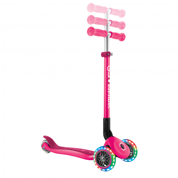 Patineta Plegable Primo Rosada - Llantas con luces LED