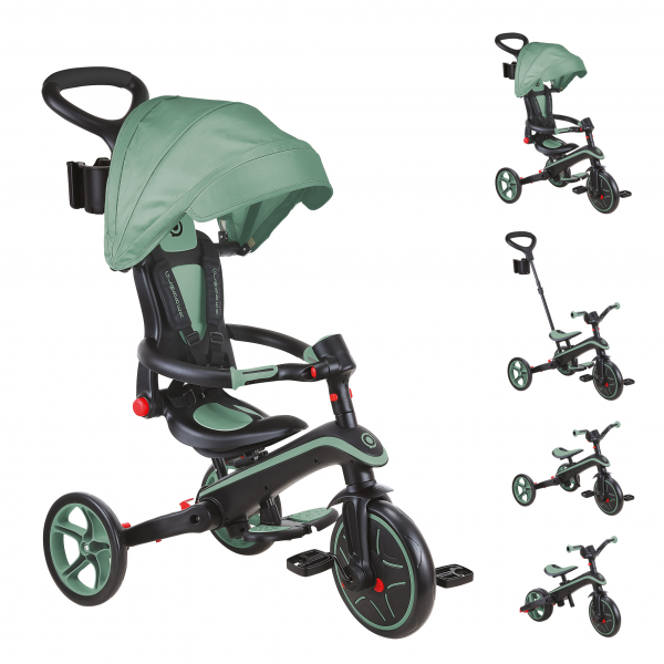 Triciclo Explorer 4 en 1 Verde Oliva - Plegable