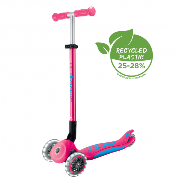 Patineta Primo Plegable Plus Fucsia/Azul - Llantas con luces LED