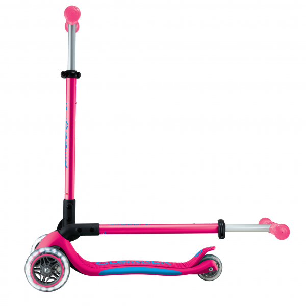 Patineta Primo Plegable Plus Fucsia/Azul - Llantas con luces LED