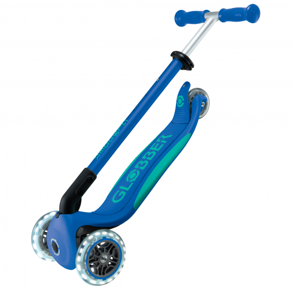 Patineta Primo Plegable Plus Azul/Verde - Llantas con luces LED