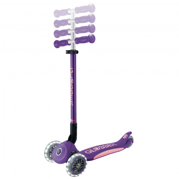 Patineta Primo Plegable Plus Morada/Rosada - Llantas con luces LED