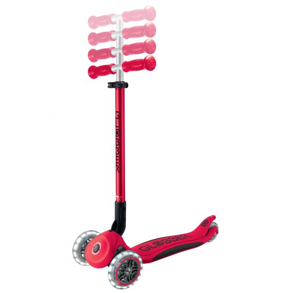 Patineta Primo Plegable Plus Rojo/Negro - Llantas con luces LED