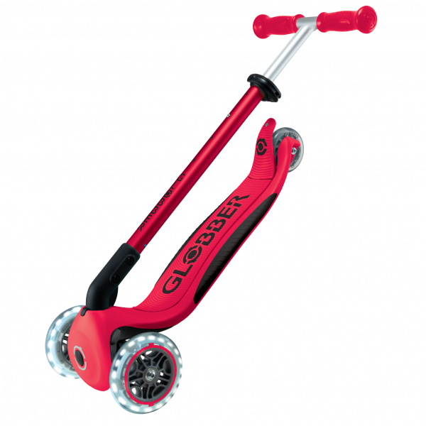 Patineta Primo Plegable Plus Rojo/Negro - Llantas con luces LED