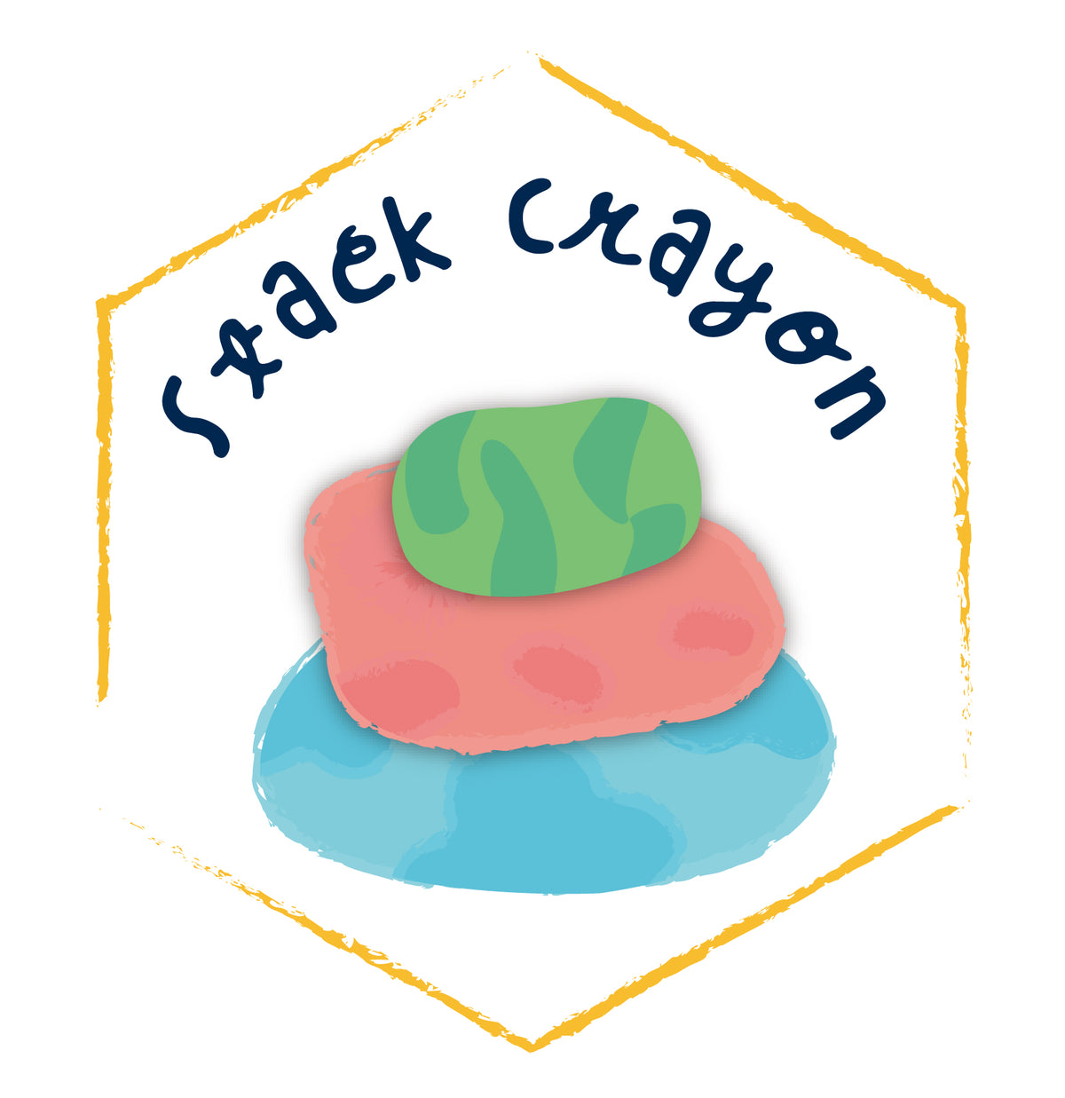 Crayolas en Forma de Piedras de Río