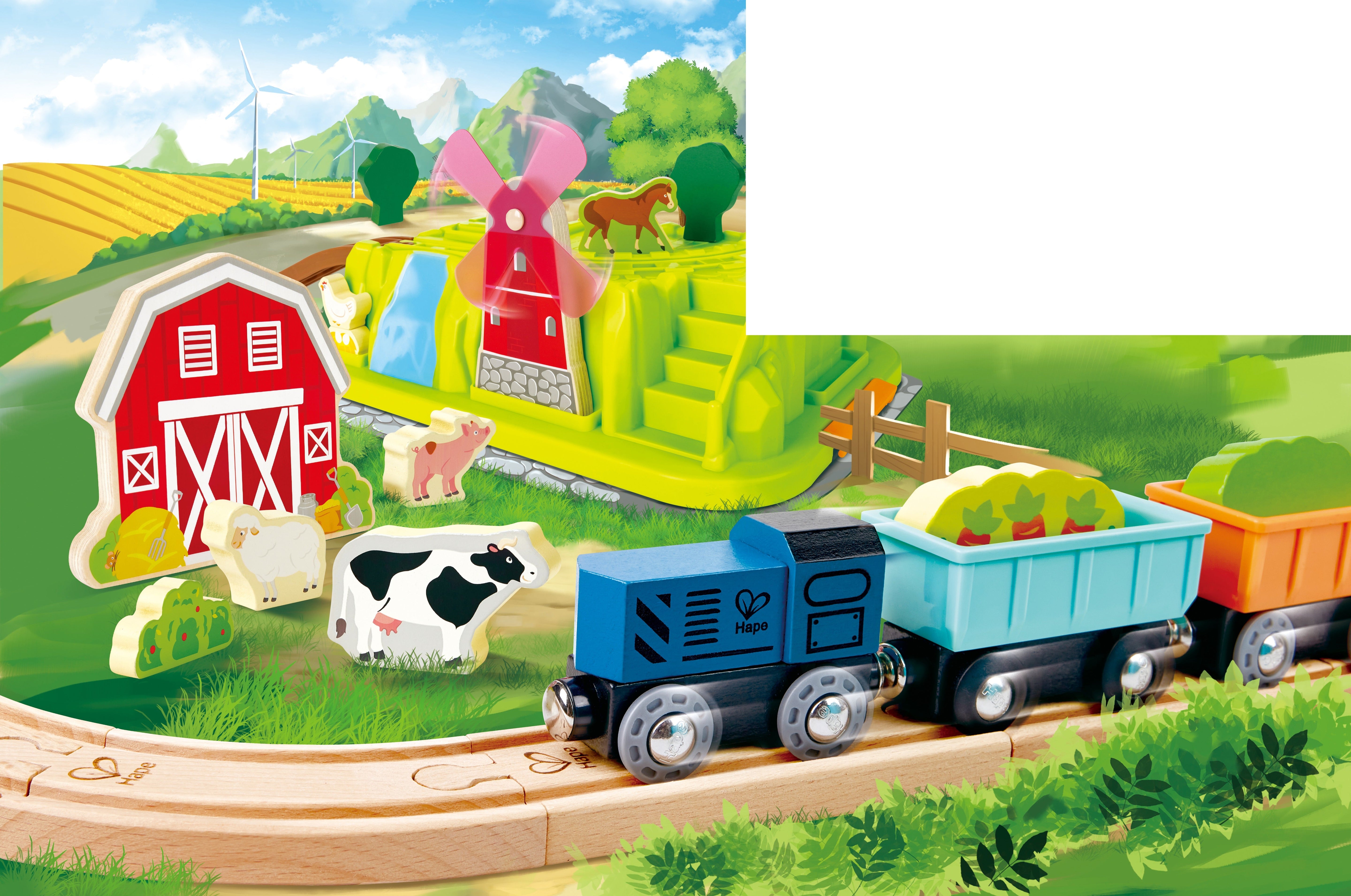 Farmyard Train Bucket Set