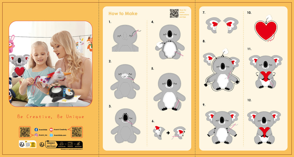 Cose Tu Koala con Corazón