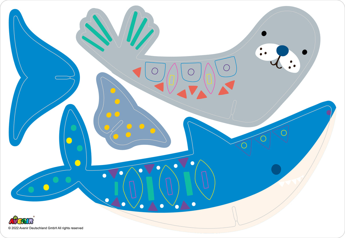 Juego con Stickers Animales del Mar