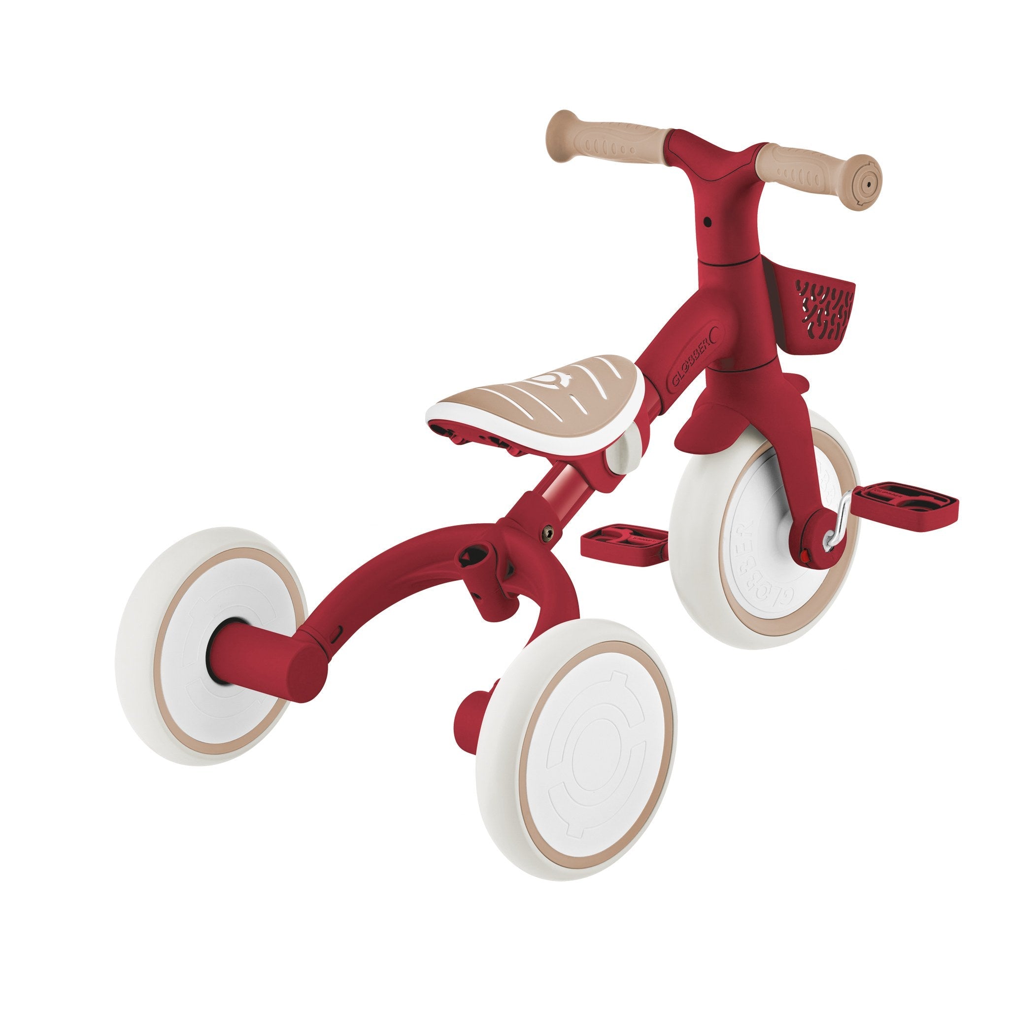 Triciclo Ecológico Rojo Vintage 3 en 1