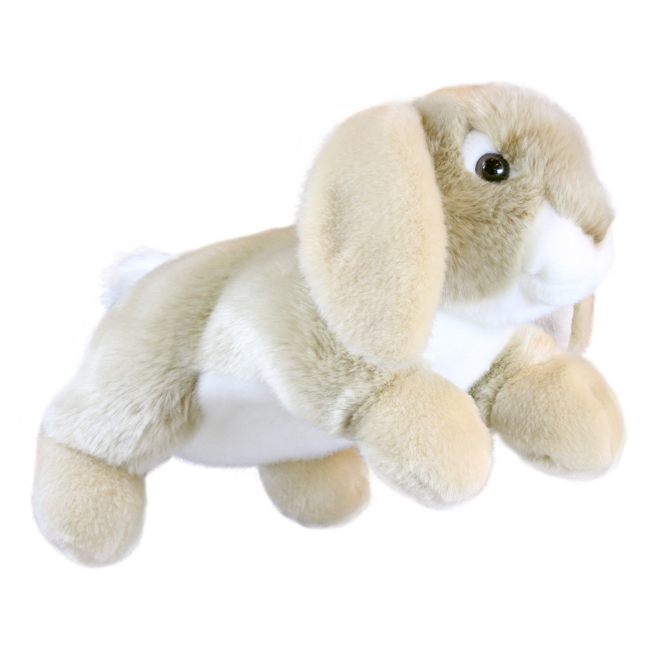 Títere Cuerpo Completo Conejo (Orejas Caídas - Beige y Blanco)