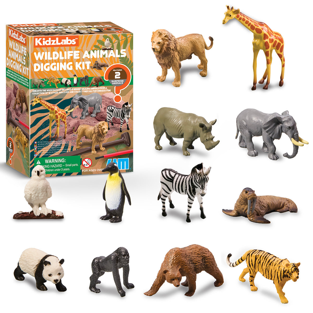 KIDZLABS/WILDLIFE ANIMAL DIGGING KIT