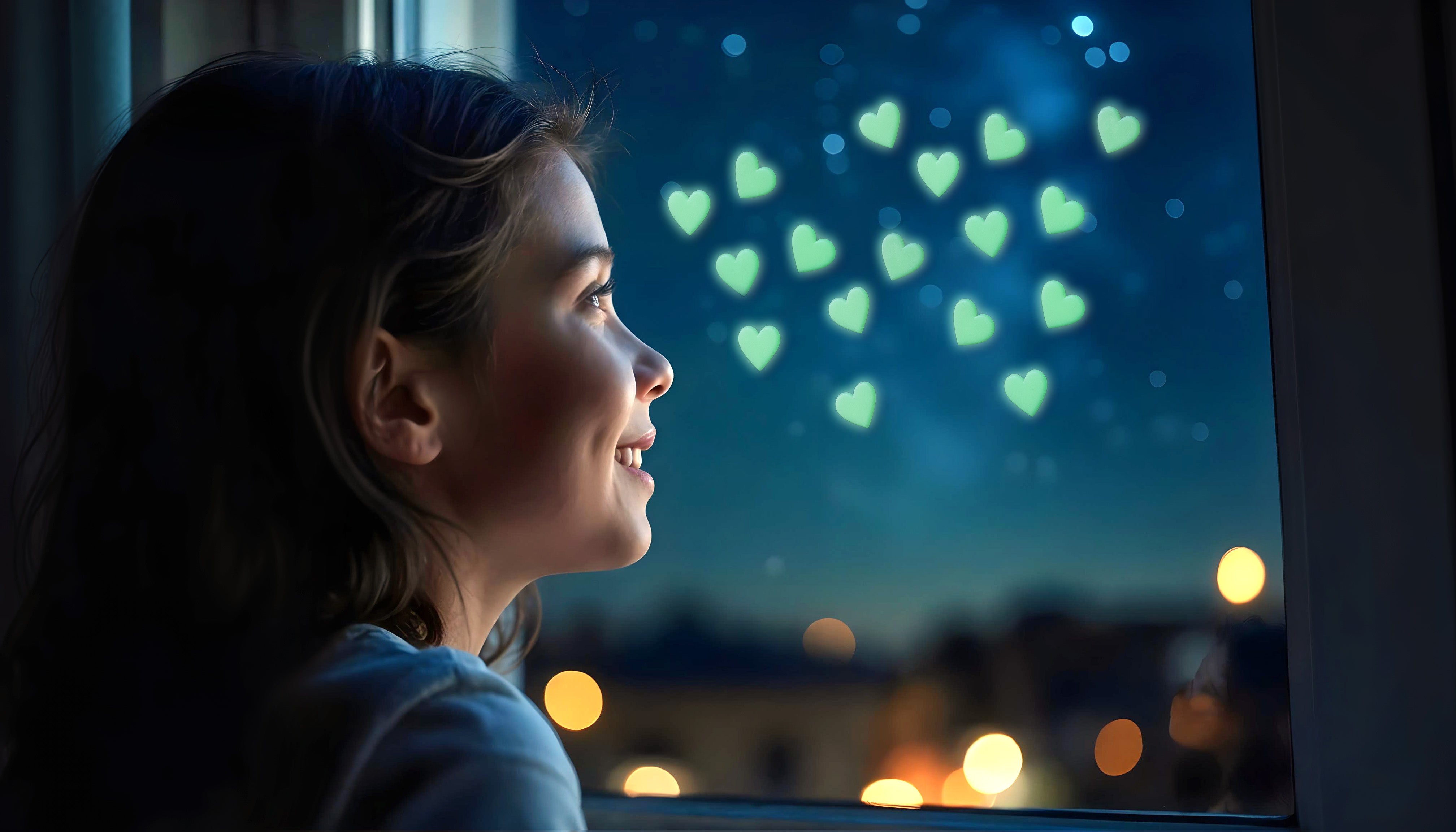 WISH LAB/GLOW-IN-THE-DARK HEARTS