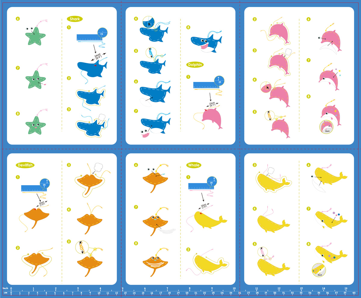 Cosiendo mis Animales Marinos