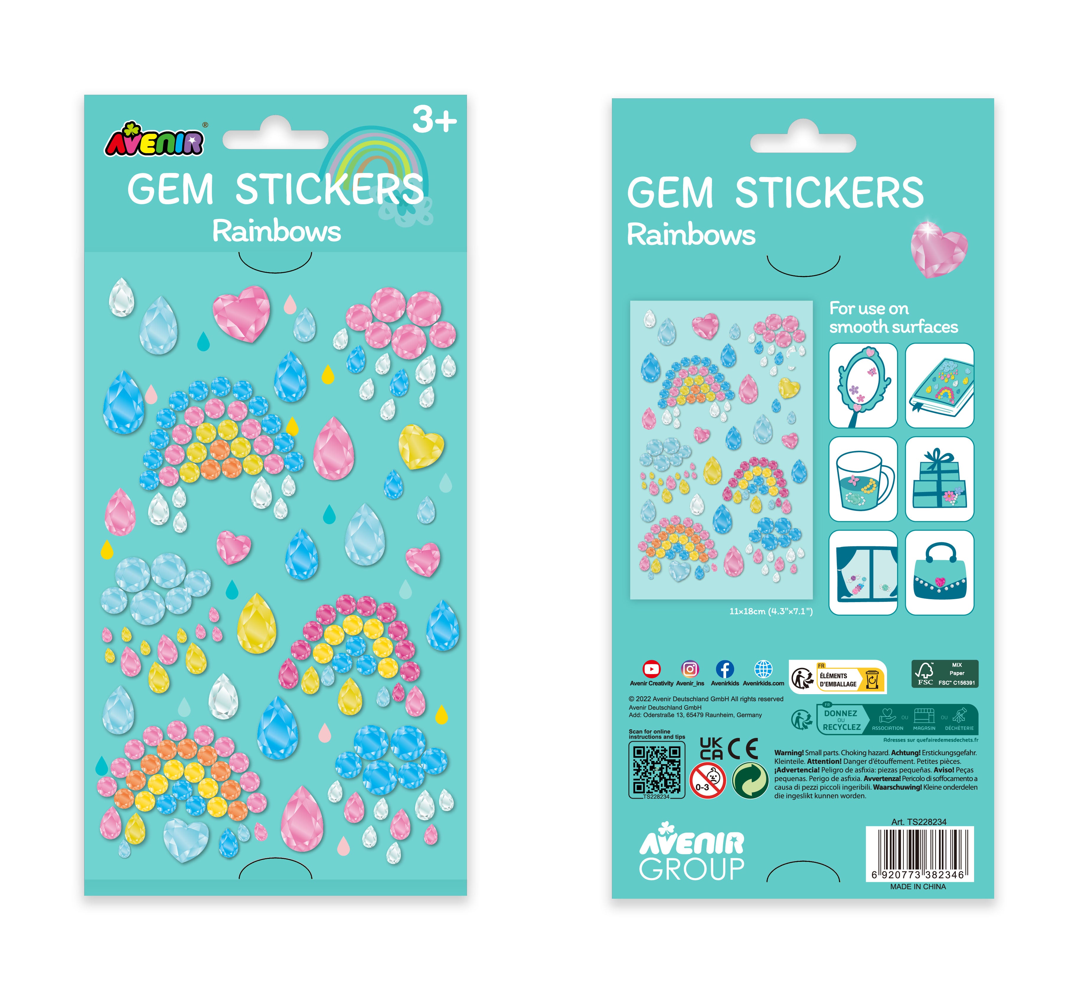 Stickers Gemas Arcoiris