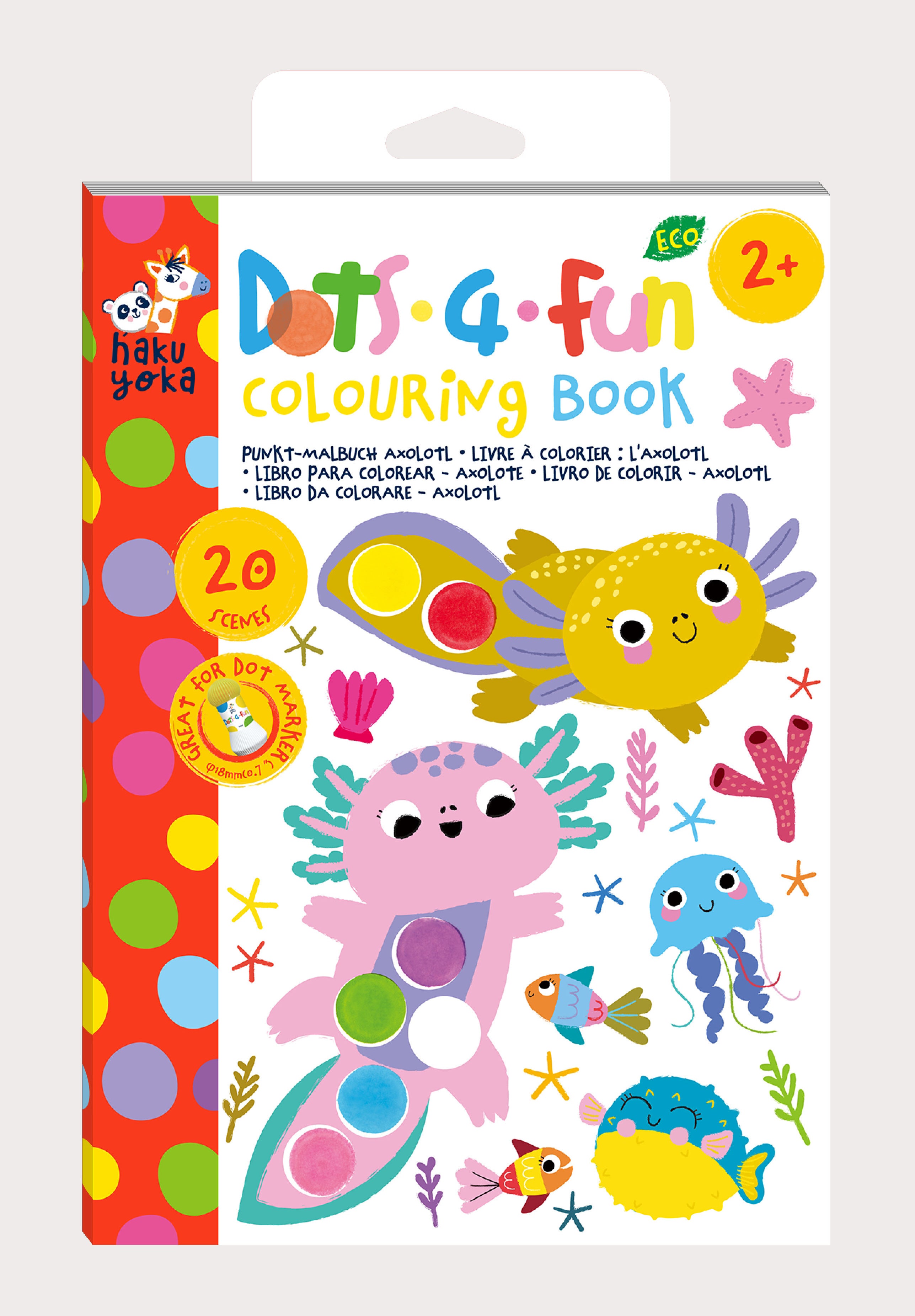 Libro de Colorear Dots Axolote
