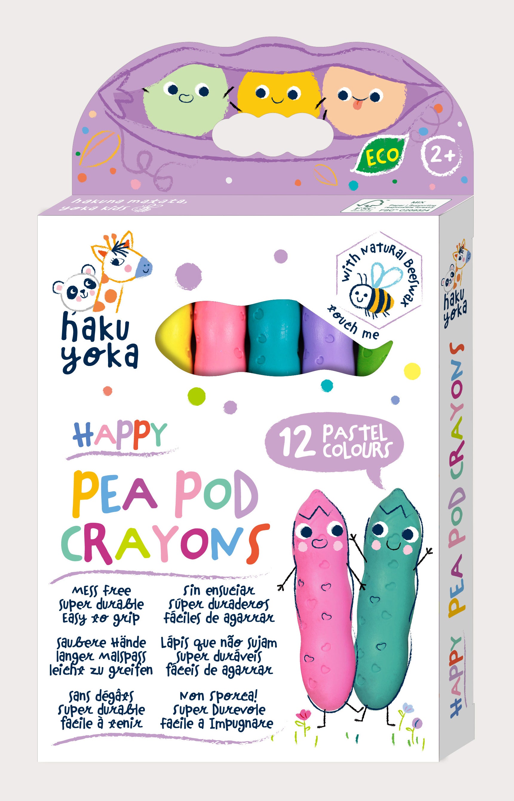 Crayolas PEA POD 12 unidades Colores Pasteles