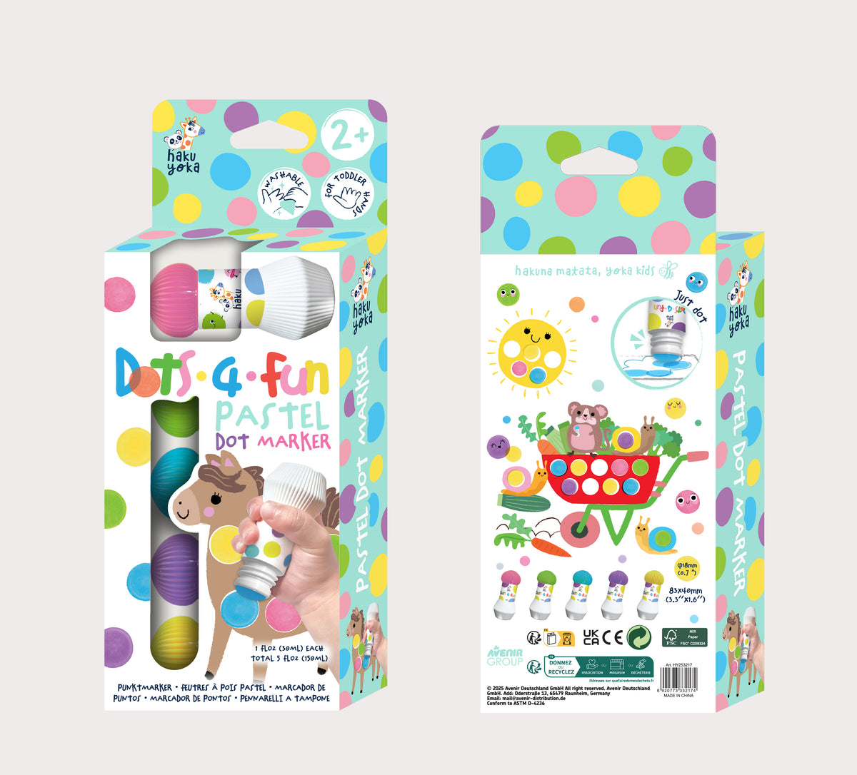 Marcarores Dots Colores pasteles