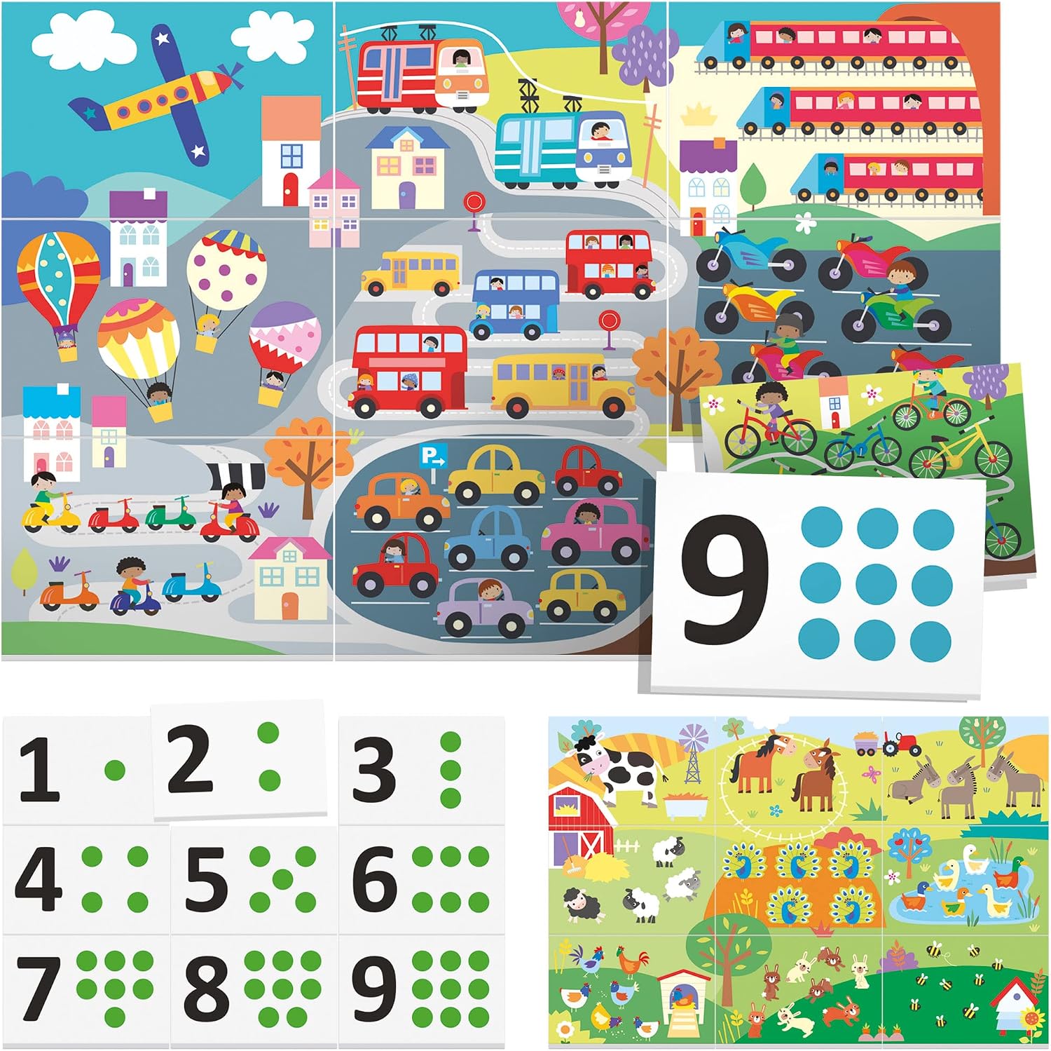 Flashcards Tactiles 123 Montessori