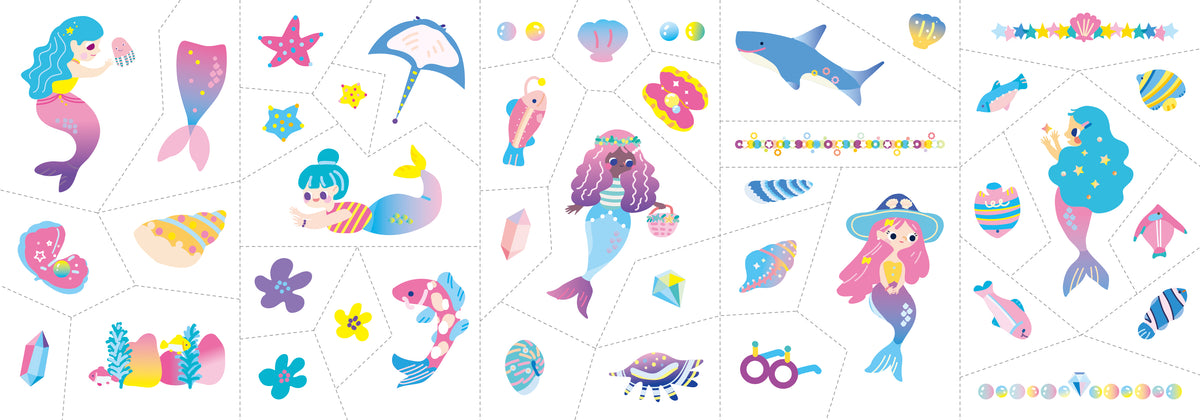 Tatuajes y Stickers Uñas Sirenas