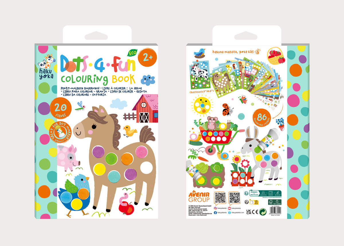 Libro de Colorear Dots Granja