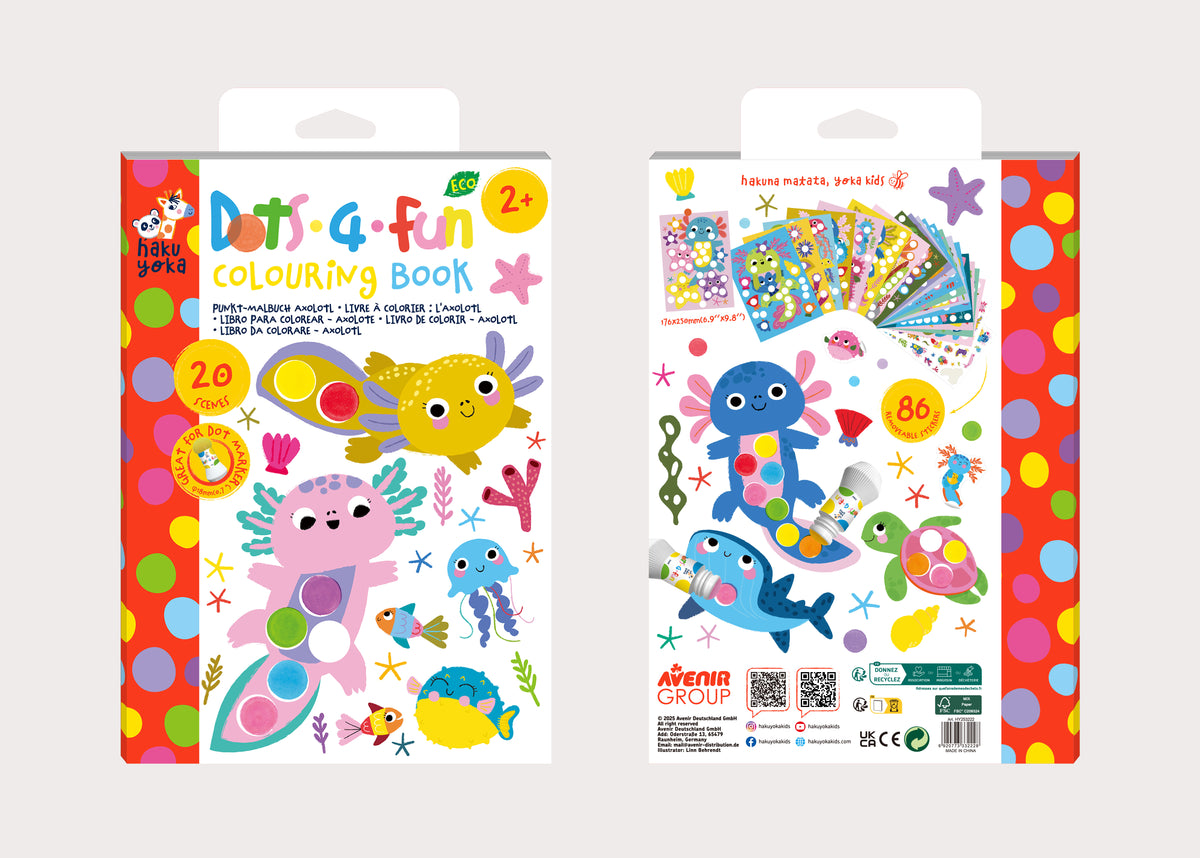 Libro de Colorear Dots Axolote