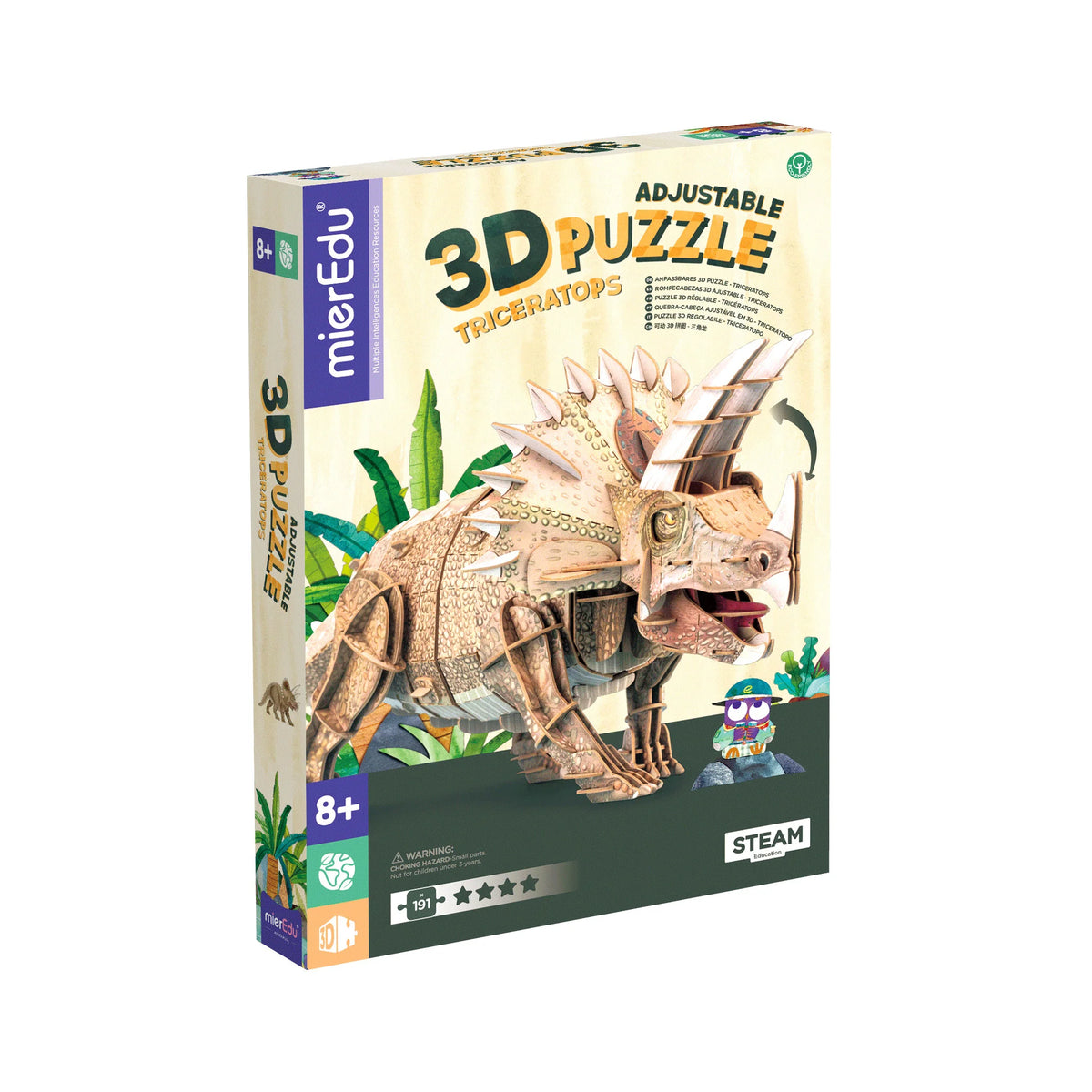 Rompecabezas 3D Articulado - Triceratops (Deluxe)