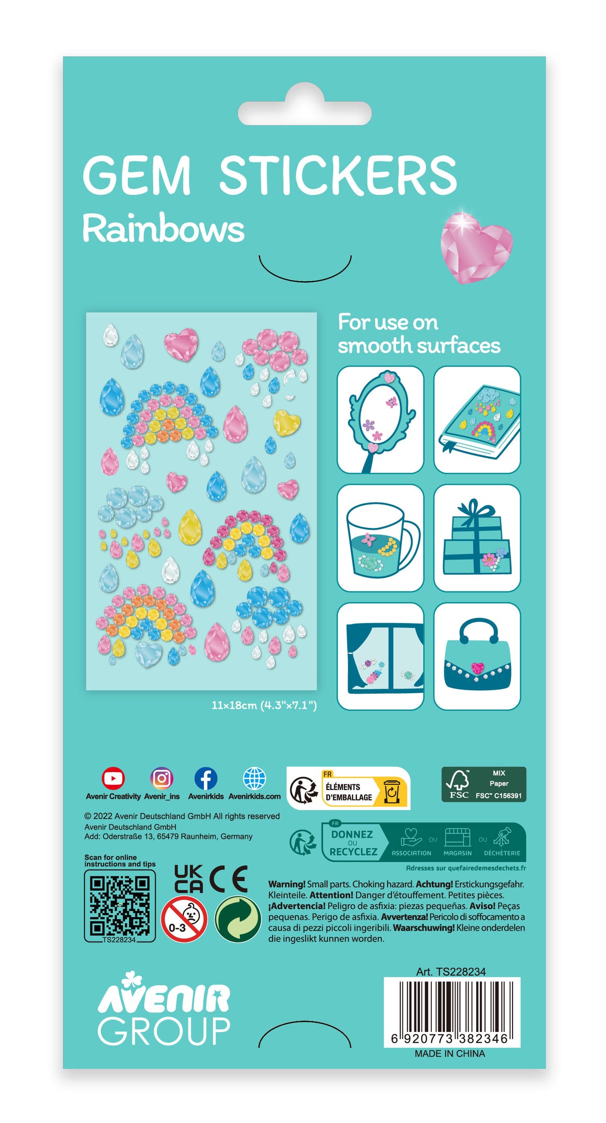 Stickers Gemas Arcoiris