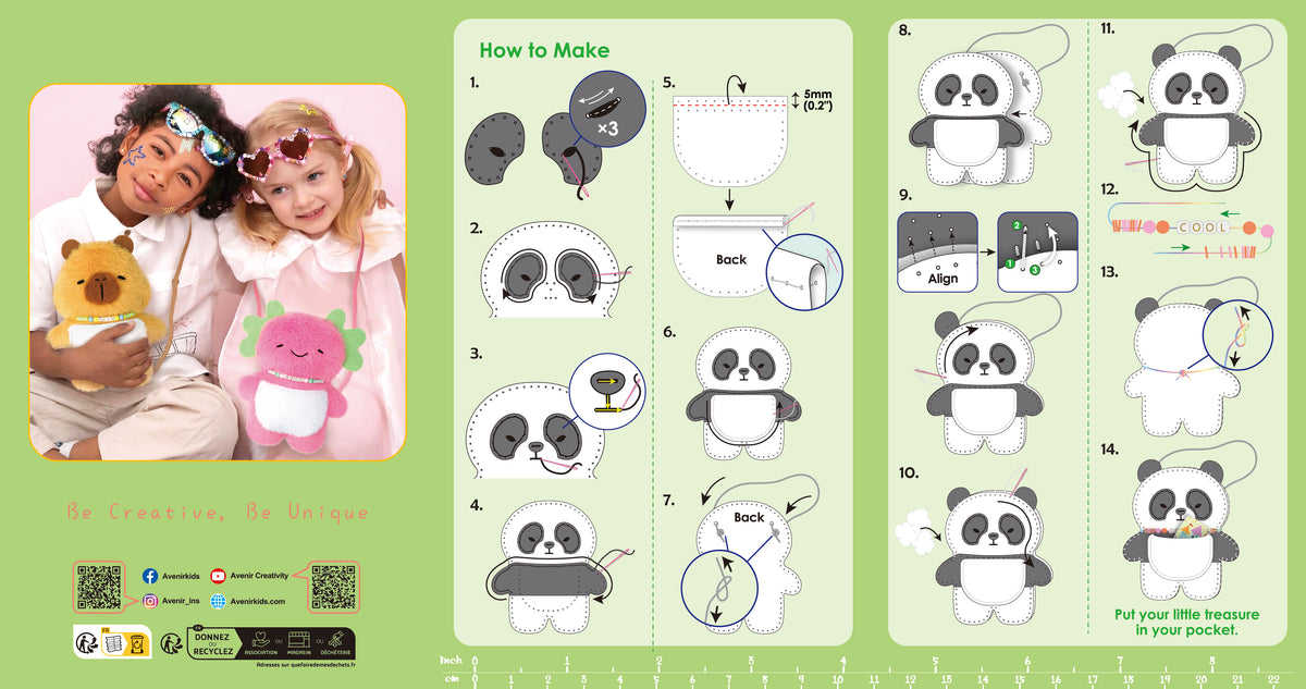 Muñeco para Coser - Panda