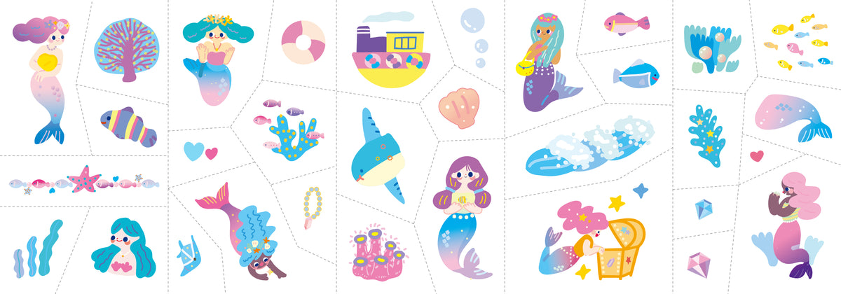 Tatuajes y Stickers Uñas Sirenas