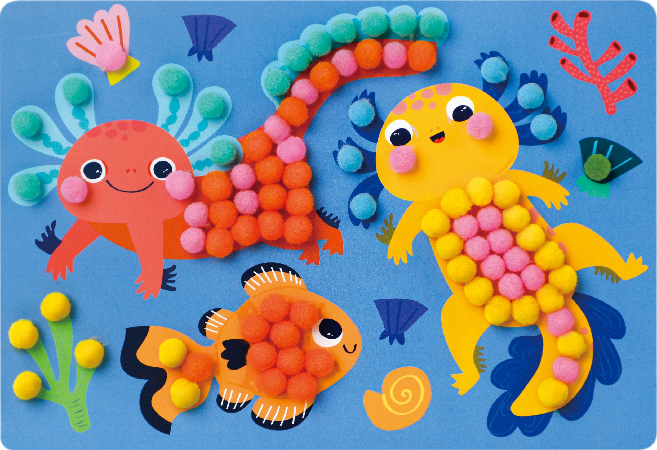 Pompones y Axolotes