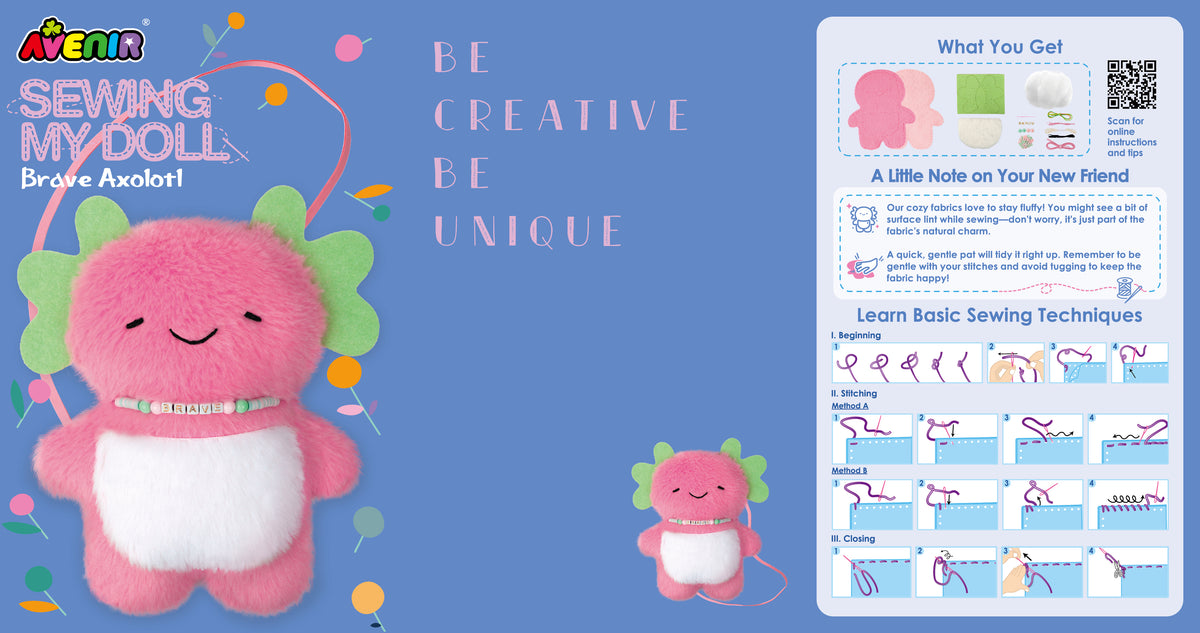Muñeco para Coser - Axolote