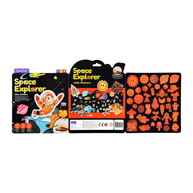 Stickers de Gel Reusables - Explorador Espacial