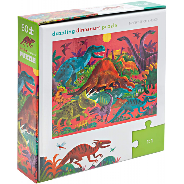 Rompecabezas Brillante 60 Piezas Dinosaurios