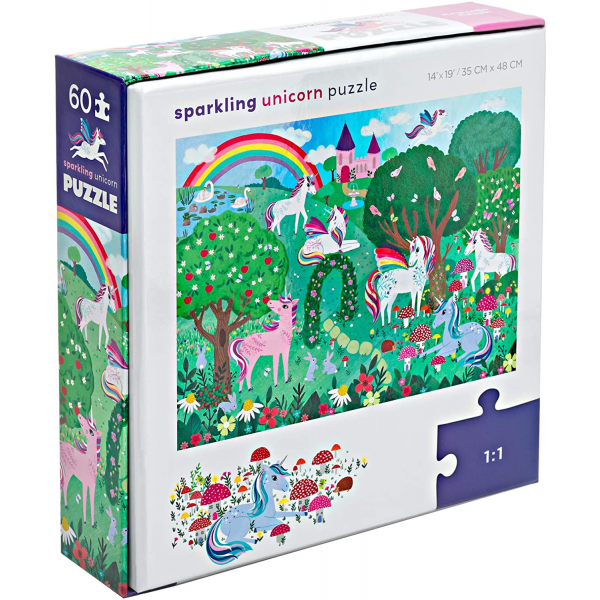 Rompecabezas Brillante 60 Piezas Unicornios