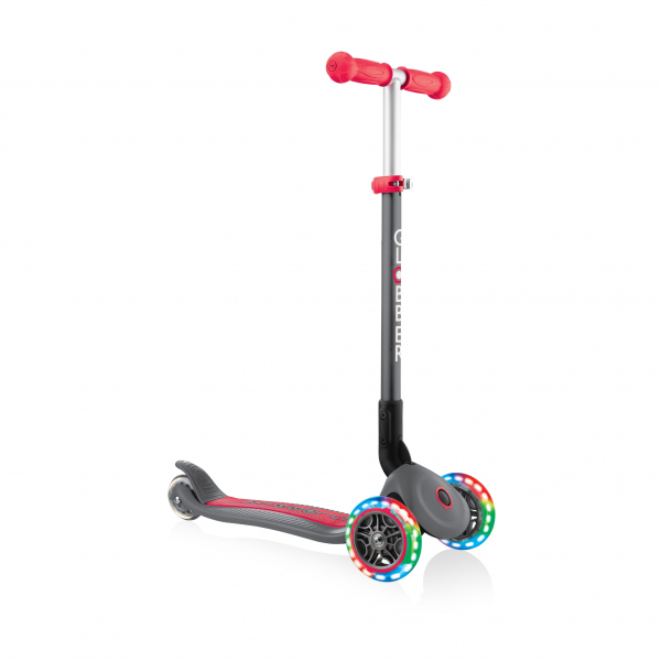 Patineta Plegable Primo Roja/Gris - Llantas con luces LED